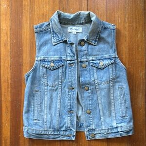 Madewell Blue Denim Vest